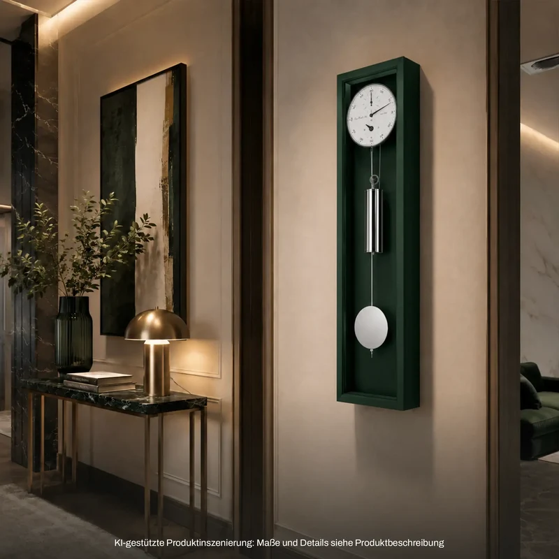 Hermle Wanduhr 86x23x13 cm Holz • Monatswerk • Exklusives Design