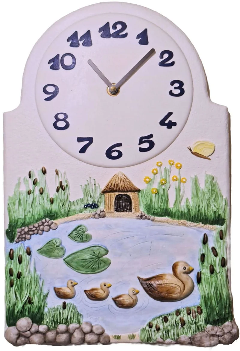 Terrastudio Wanduhr Keramik • Handgefertigt • Detailverliebtes Design
