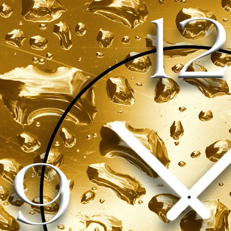 Dixtime Wanduhr 28x48 cm Aluminium • Geräuschloses Quarzwerk • Made in Germany