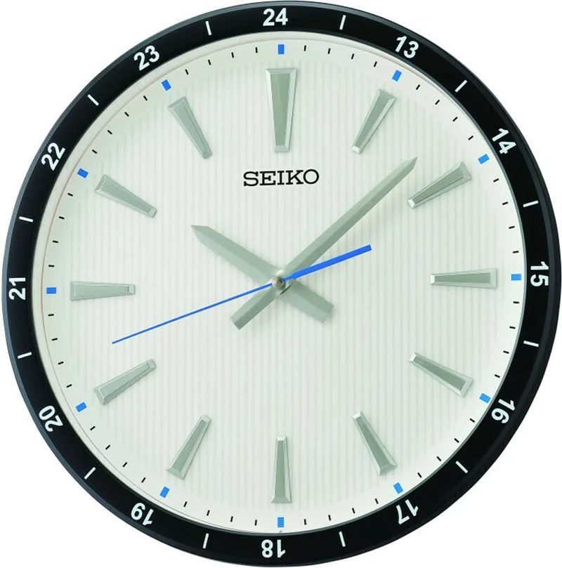 Seiko Wanduhr 35x35x4,5 cm Kunststoff • Leises Quarzwerk • Modernes Design