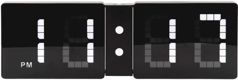 Karlsson Wanduhr 20x60x4 cm Kunststoff • Modernes Flip-Design • Klare digitale Zeitanzeige