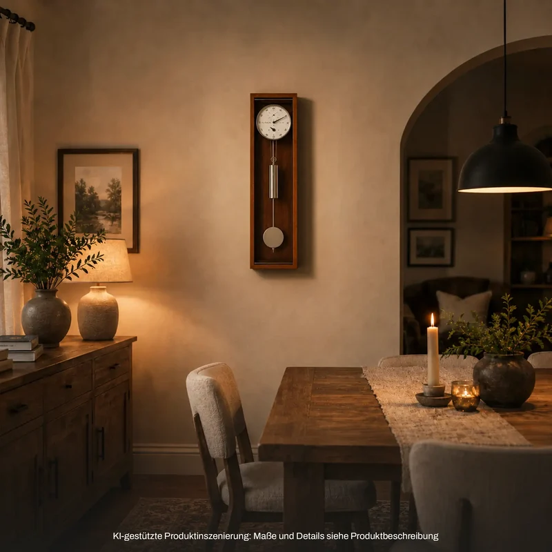 Hermle Wanduhr 86x23x13 cm Holz • Modernes Design • Präzisionsuhrwerk