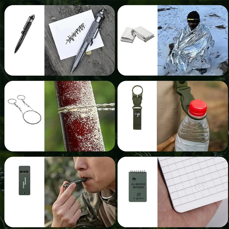 Outdoor Survival Adventskalender 24 Dagen – Compleet Overlevingsset met Gadgets en Gereedschap voor Avonturiers | Sansoti
