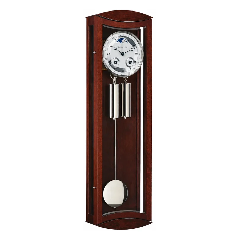 Hermle Wanduhr 70,5x22x11,5 cm Holz • Mechanisches Werk • Mondphase • Kalender