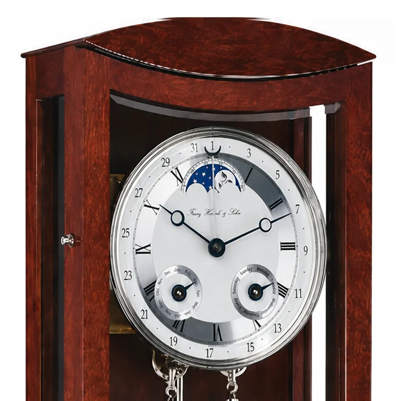 Hermle Wanduhr 70,5x22x11,5 cm Holz • Mechanisches Werk • Mondphase • Kalender