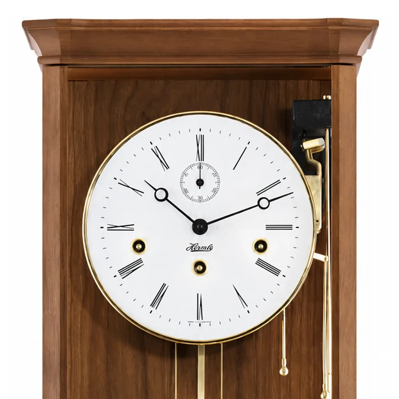 Hermle Wanduhr 87,5x25x13,5 cm Holz • Westminster Gong • Mechanisches Uhrwerk