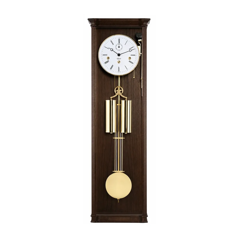 Hermle Wanduhr 87,5x25x13,5 cm Nussbaum • Westminster-Melodie • Automatische Nachtabschaltung