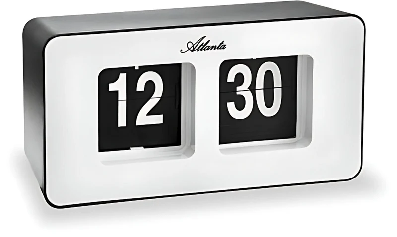Atlanta Tischuhr 9x18x7 cm Kunststoff • Retro Flip Display • Quarz Uhrwerk
