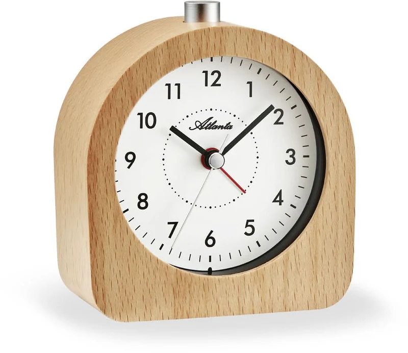 Atlanta Tischuhr Holz • Quarz Uhrwerk • Zeitloses Design