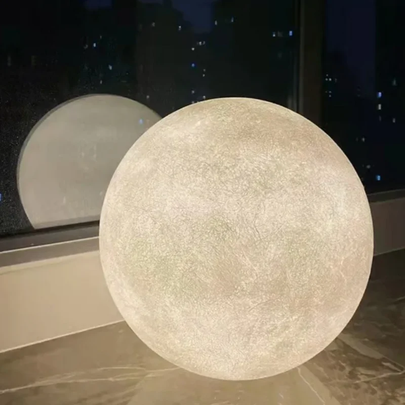 Maanlamp Vloerlamp Dimbaar LED Sfeerverlichting voor Woonkamer Slaapkamer Scandinavisch Design | Sansoti