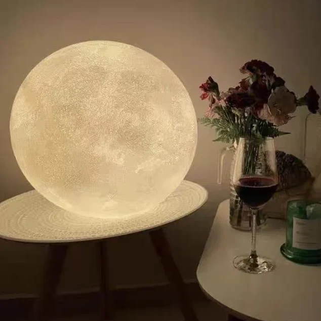 Maanlamp Vloerlamp Dimbaar LED Sfeerverlichting voor Woonkamer Slaapkamer Scandinavisch Design | Sansoti