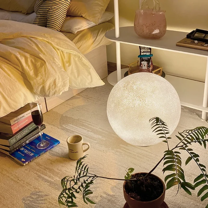Maanlamp Vloerlamp Dimbaar LED Sfeerverlichting voor Woonkamer Slaapkamer Scandinavisch Design | Sansoti