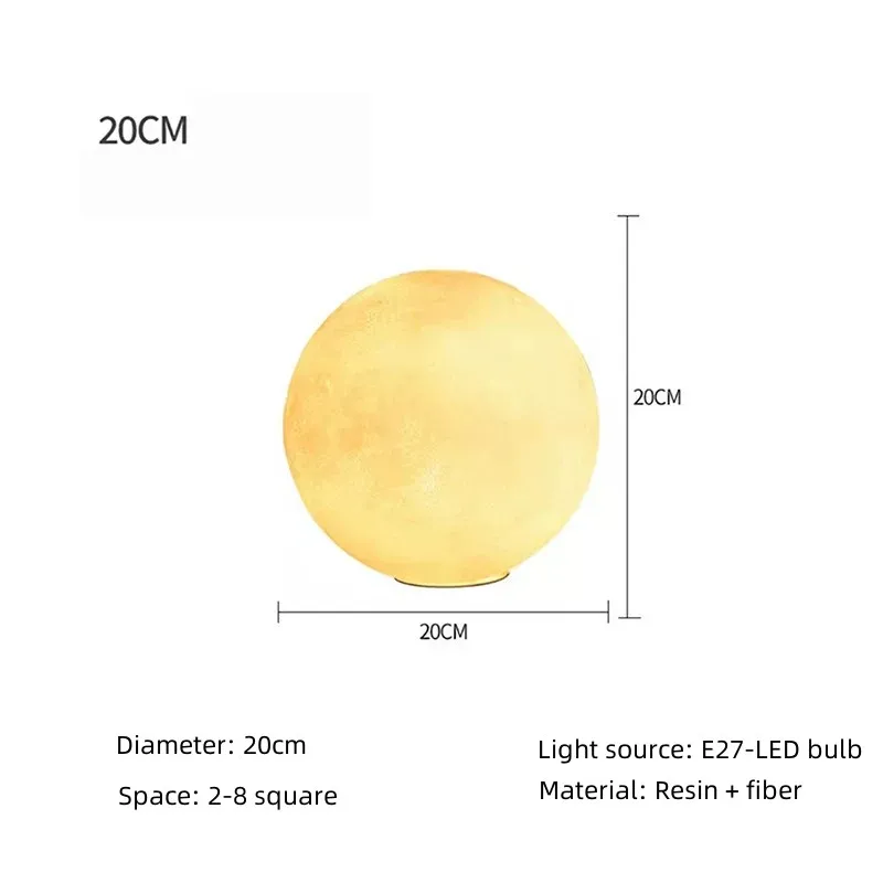 Maanlamp Vloerlamp Dimbaar LED Sfeerverlichting voor Woonkamer Slaapkamer Scandinavisch Design | Sansoti