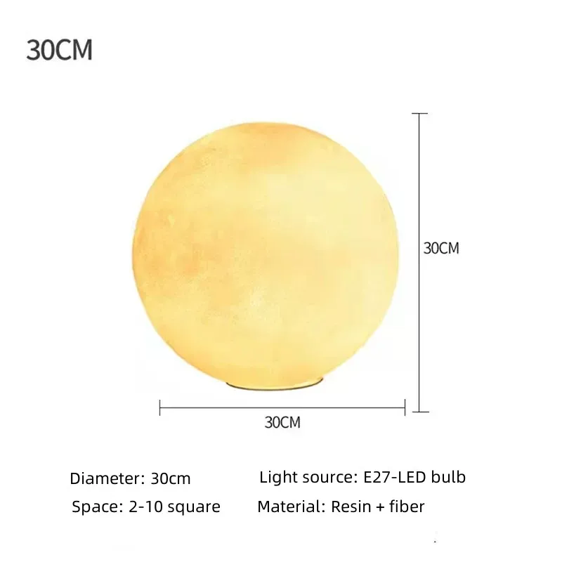 Maanlamp Vloerlamp Dimbaar LED Sfeerverlichting voor Woonkamer Slaapkamer Scandinavisch Design | Sansoti