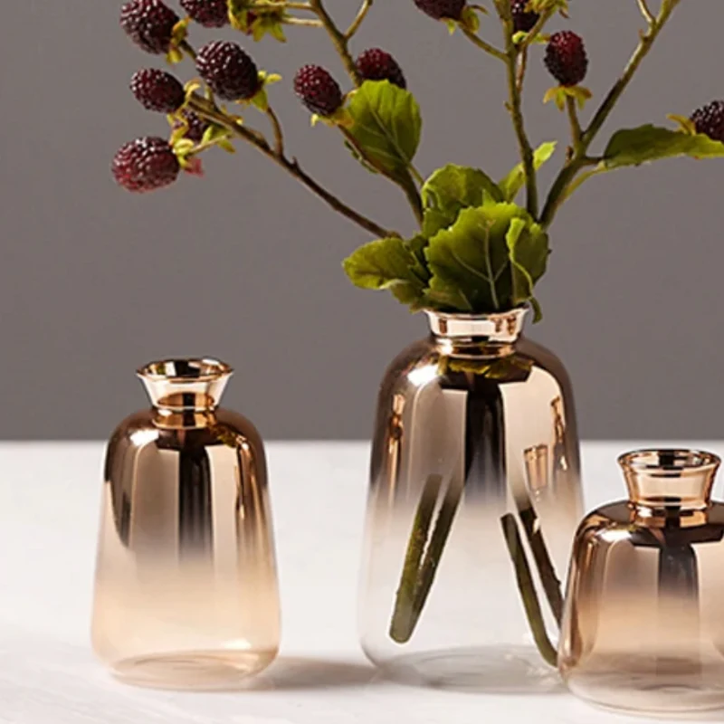 Glazen Decoratievaas met Kleurverloop voor Verse Bloemen en Droogbloemen | Sansoti