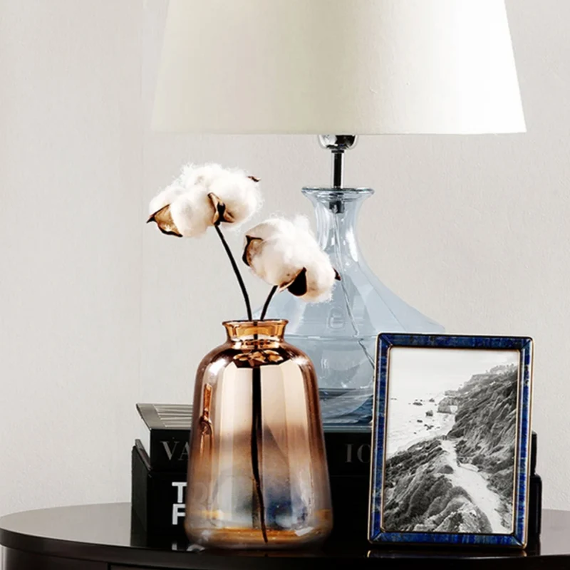 Glazen Decoratievaas met Kleurverloop voor Verse Bloemen en Droogbloemen | Sansoti