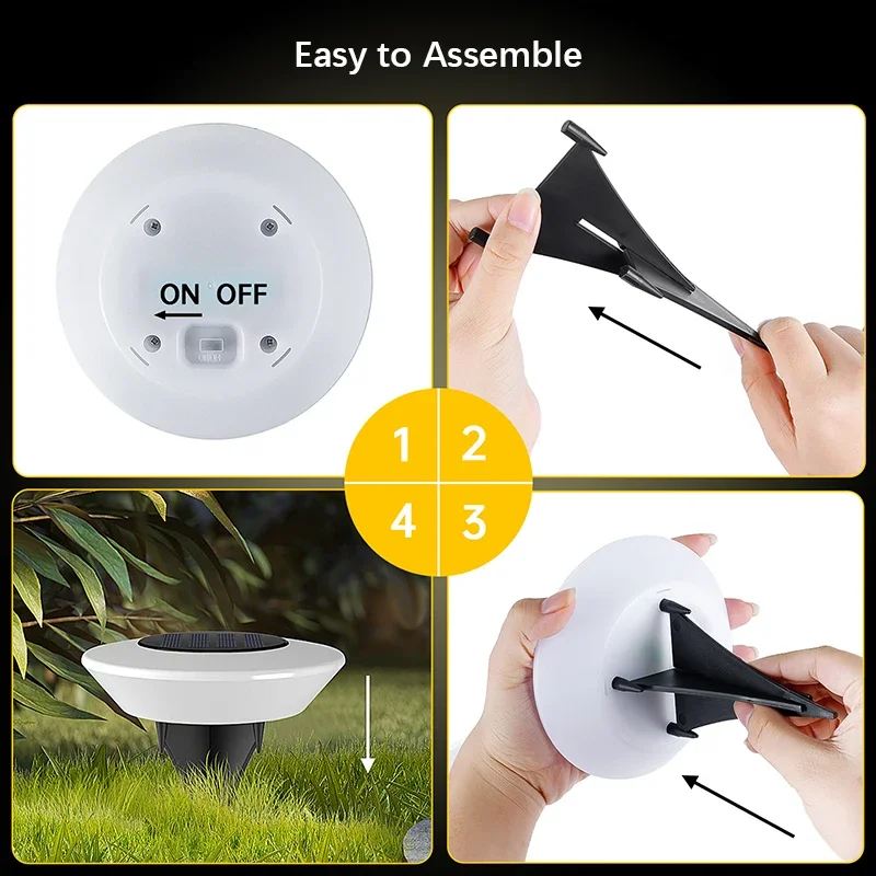 Zonne-energie Tuinverlichting Set van 4 Stuks met Schemersensor Weerbestendig IP65 voor Paden en Opritten | Sansoti