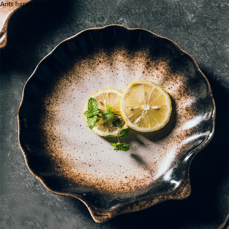 Keramische Schelp Borden Set – Elegant Servies voor Vis & Voorgerechten Scandinavisch Design – 3 cm × 20 cm | Sansoti