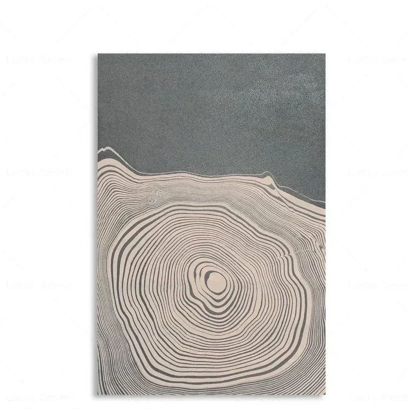 Abstracte Boomringen Canvas Wanddecoratie 60x40 cm Organische Textuur Art Print Rustiek Moderne Interieurstijl Natuurgeïnspireerd | Sansoti