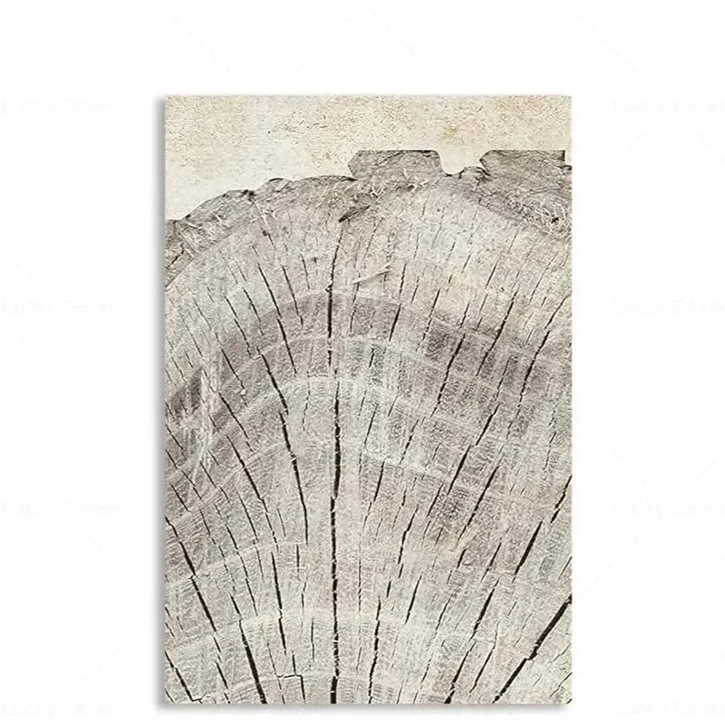 Abstracte Boomringen Canvas Wanddecoratie 60x40 cm Organische Textuur Art Print Rustiek Moderne Interieurstijl Natuurgeïnspireerd | Sansoti