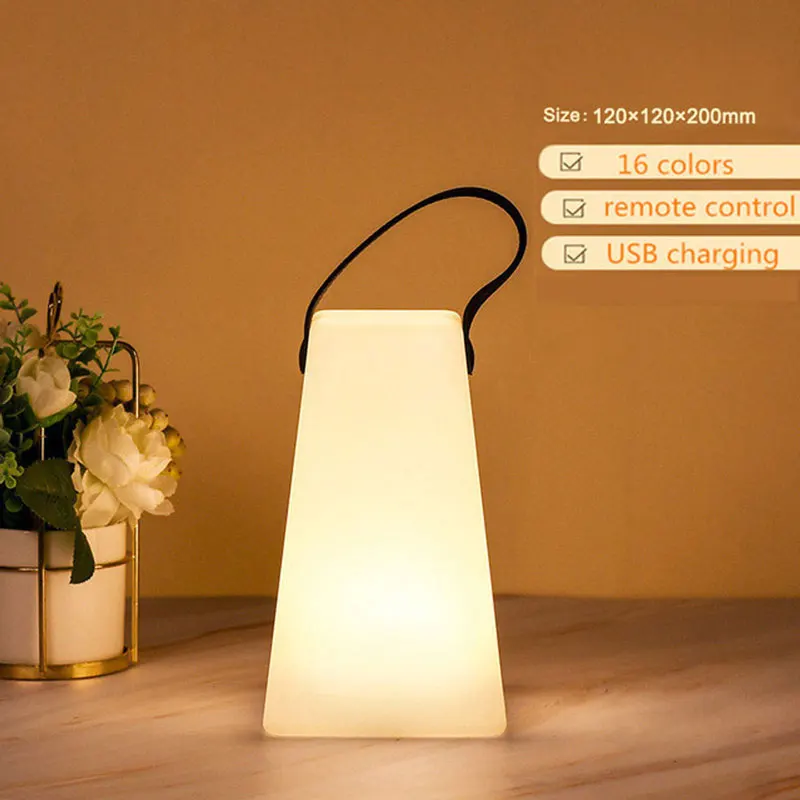 Draadloze Outdoor Lamp Oplaadbaar met Afstandsbediening | 8 Kleuren Dimbaar voor Tuin en Terras | Sansoti
