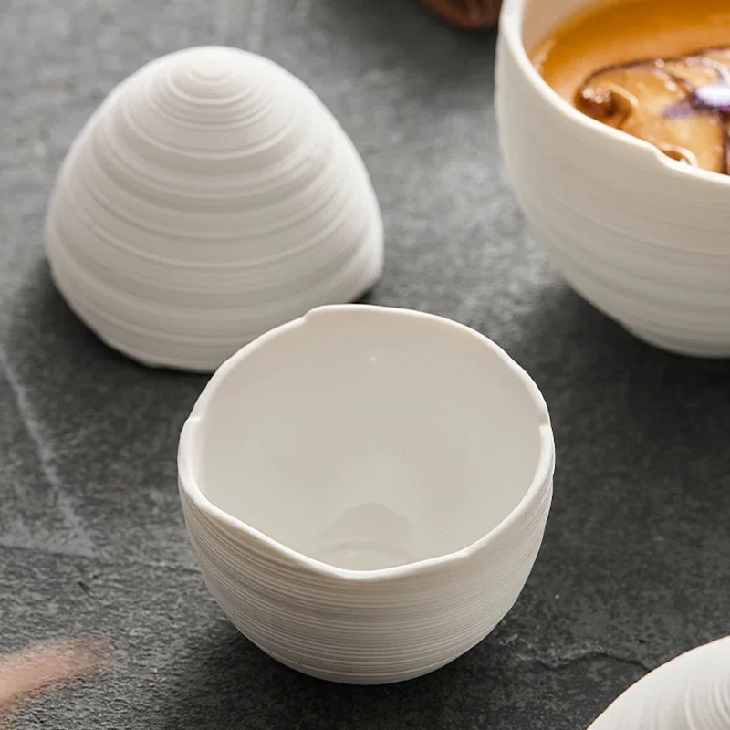Keramische Eivormige Schaal – Handgemaakt Servies voor Fruit, Desserts en Soepen | Vaatwasserbestendig | Sansoti