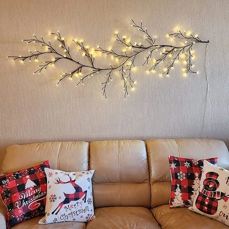 LED Wilgentakken Sfeerverlichting met Dimfunctie – Flexibele 2 Meter Decoratielamp voor Binnen | Sansoti