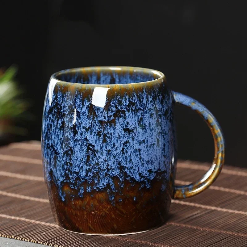 Keramische Koffiemok met Artisanaal Glanzend Oppervlak – Hittebestendig Servies voor Koffie Thee Ontbijt – Handgemaakte Keramiek Drinkbeker | Sansoti