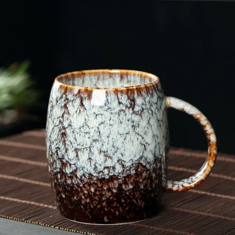 Keramische Koffiemok met Artisanaal Glanzend Oppervlak – Hittebestendig Servies voor Koffie Thee Ontbijt – Handgemaakte Keramiek Drinkbeker | Sansoti