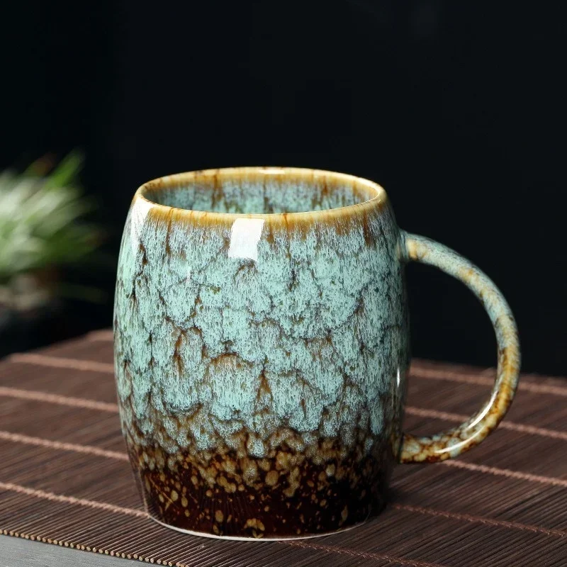 Keramische Koffiemok met Artisanaal Glanzend Oppervlak – Hittebestendig Servies voor Koffie Thee Ontbijt – Handgemaakte Keramiek Drinkbeker | Sansoti
