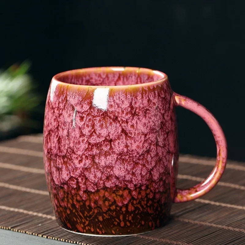 Keramische Koffiemok met Artisanaal Glanzend Oppervlak – Hittebestendig Servies voor Koffie Thee Ontbijt – Handgemaakte Keramiek Drinkbeker | Sansoti