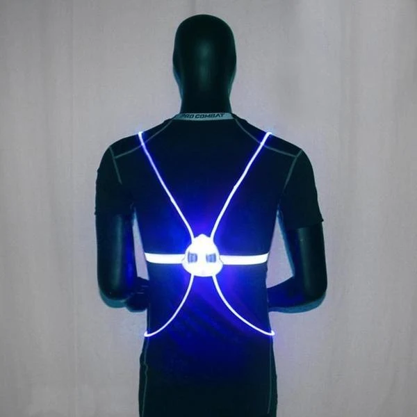 Reflecterend Hardloopvest met LED-verlichting | 360° Zichtbaarheid | Verstelbaar | Voor Hardlopen, Wielrennen, Wandelen | Waterdicht & Lichtgewicht Veiligheidsvest | Sansoti