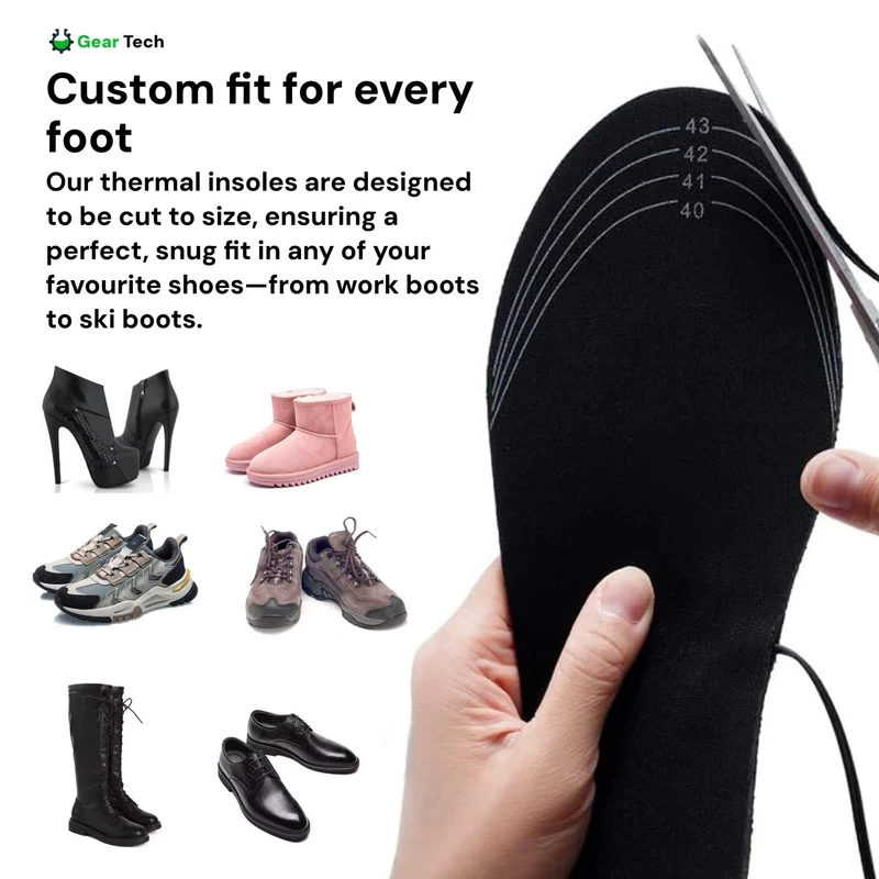 Verwarmbare Inlegzolen USB Oplaadbaar voor Werkschoenen en Laarzen | Sansoti