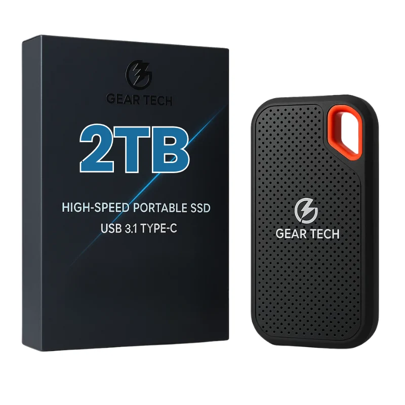 Externe SSD Harde Schijf 2TB – Compacte Draagbare Opslag met USB-C voor PC, Laptop en Mac | Sansoti
