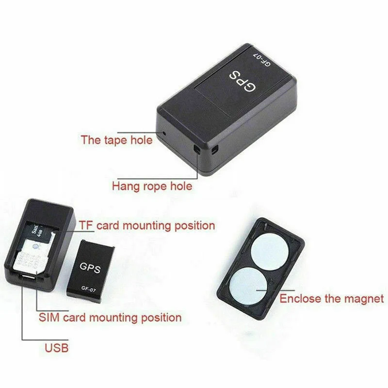 Compacte GPS-Tracker met Magnetische Bevestiging voor Real-Time Volgen en Positiebepaling | Sansoti