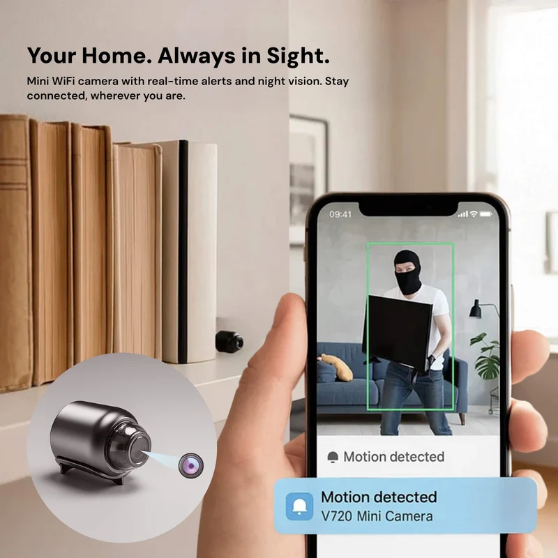 Compacte Bewakingscamera met Audio & Nachtzicht – WiFi & Hotspot | Sansoti