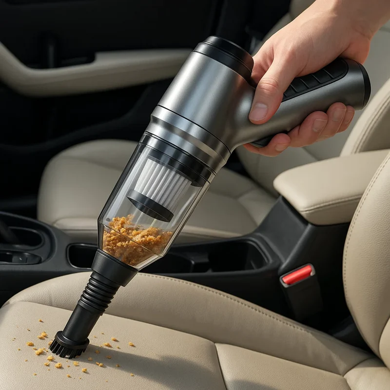 Draadloze Handstofzuiger voor Auto 95.000PA – Krachtige Compacte Autostofzuiger met USB-C Opladen | Sansoti