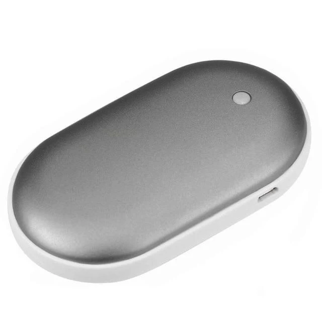 Oplaadbare Handwarmer met Powerbank 5200mAh Zilver Goud Roségoud Blauw Dubbele Verwarming 3 Temperatuurstanden USB-C Compact Zakformaat Outdoor Winter Cadeau | Sansoti