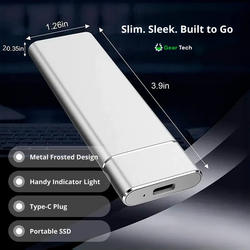 Externe SSD-Schijf 5TB – Draagbare Solid State Drive met USB 3.2 Snelle Datatransfer voor Laptop, PC en Console | Sansoti