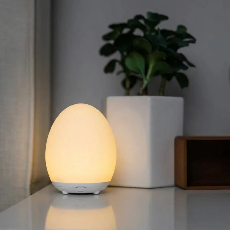 Touch Nachtlampje met RGB Kleuren en Warm Wit | Dimbaar LED Nachtlamp met 100 Uur Accuduur | Oplaadbaar Tafellampje voor Babykamer en Slaapkamer | Sansoti