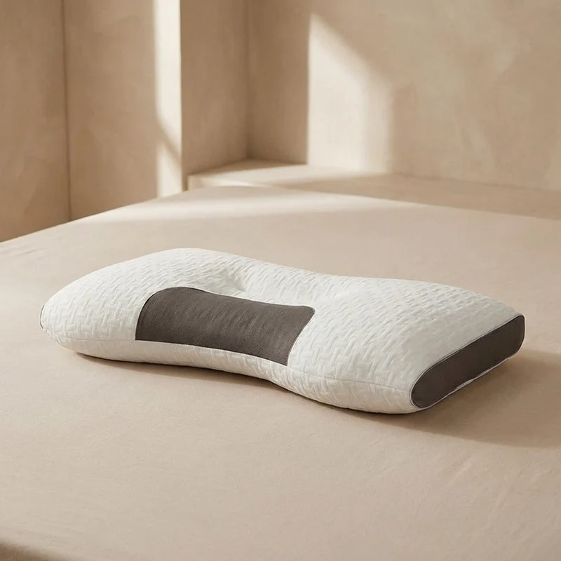 Ergonomisch Contour Nekkussen 74x45x15cm - Geheugenfoam voor Optimale Nekondersteuning - Perfect voor Zij- en Rugslaper | Sansoti