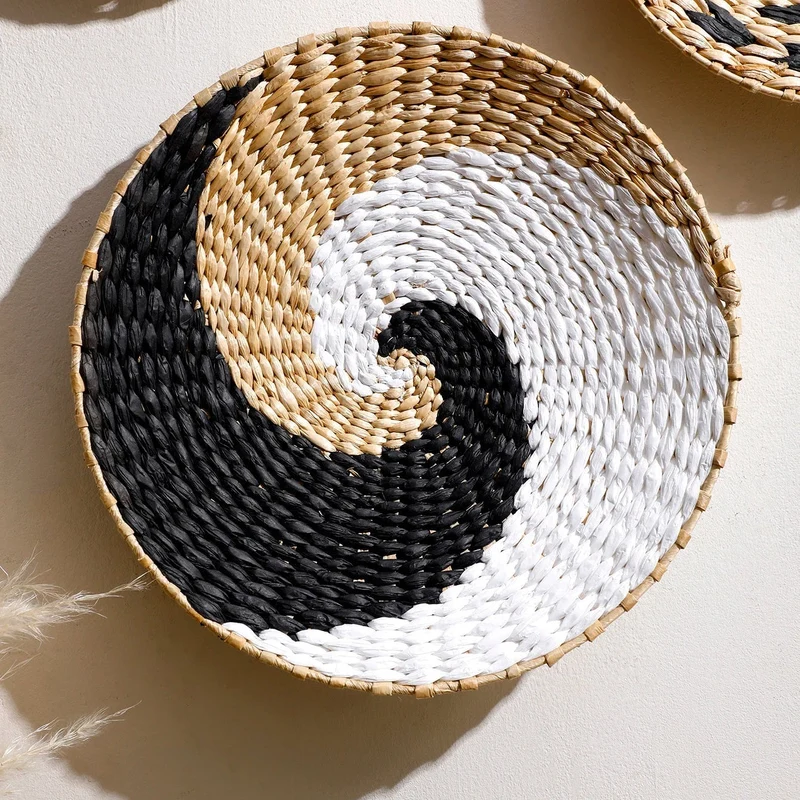 Handgeweven Zeegras Wandkunst Set – Natuurlijke Textuur en Boheemse Sfeer voor Modern en Rustiek Interieur | Sansoti