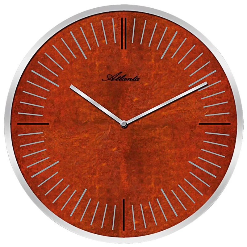 Atlanta Wanduhr 30 cm Ø Metall • Modernes Design • Rostoptik