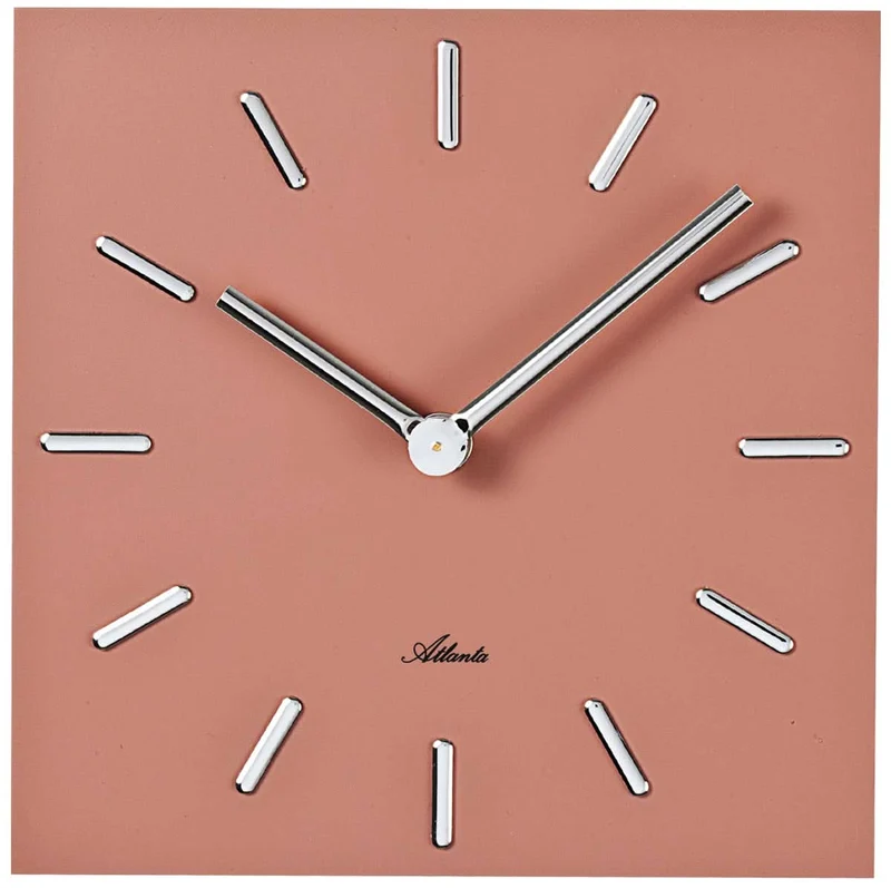 Atlanta Wanduhr 20x20x4 cm Holz • Modernes Design • Präzises Quarzwerk