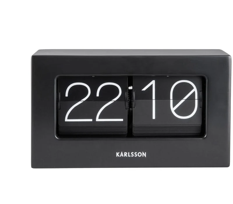 Karlsson Tischuhr 11,5x20,5x8,5 cm Metall • Modernes Design • Geräuschlos