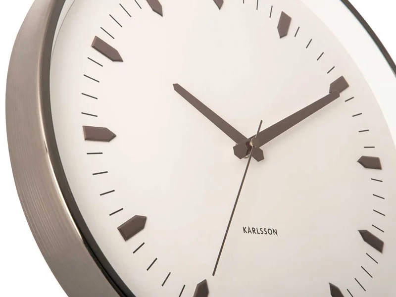 Karlsson Wanduhr 35x35x5,5 cm Metall • Modernes Design • Roségoldene Akzente