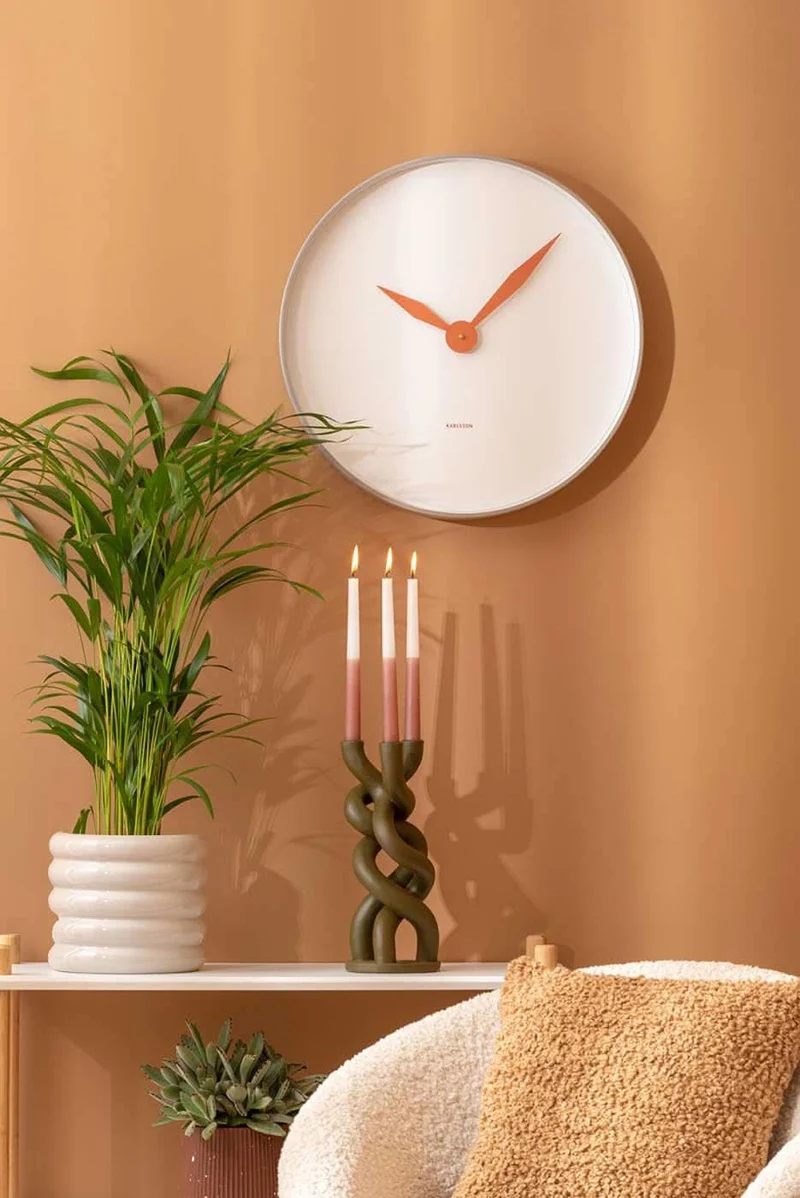 Karlsson Wanduhr 50 cm Ø Eisen • Minimalistisches Design • Präzises Quarzwerk