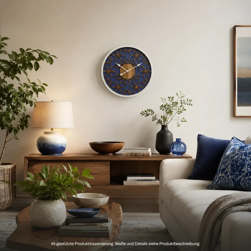 Hermle Wanduhr 40 cm Ø Holz • Modernes 3D-Design • Präzises Quarzwerk