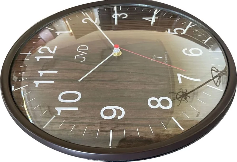 JVD Wanduhr Holz • Zeitloses Design • Präzises Quarzwerk