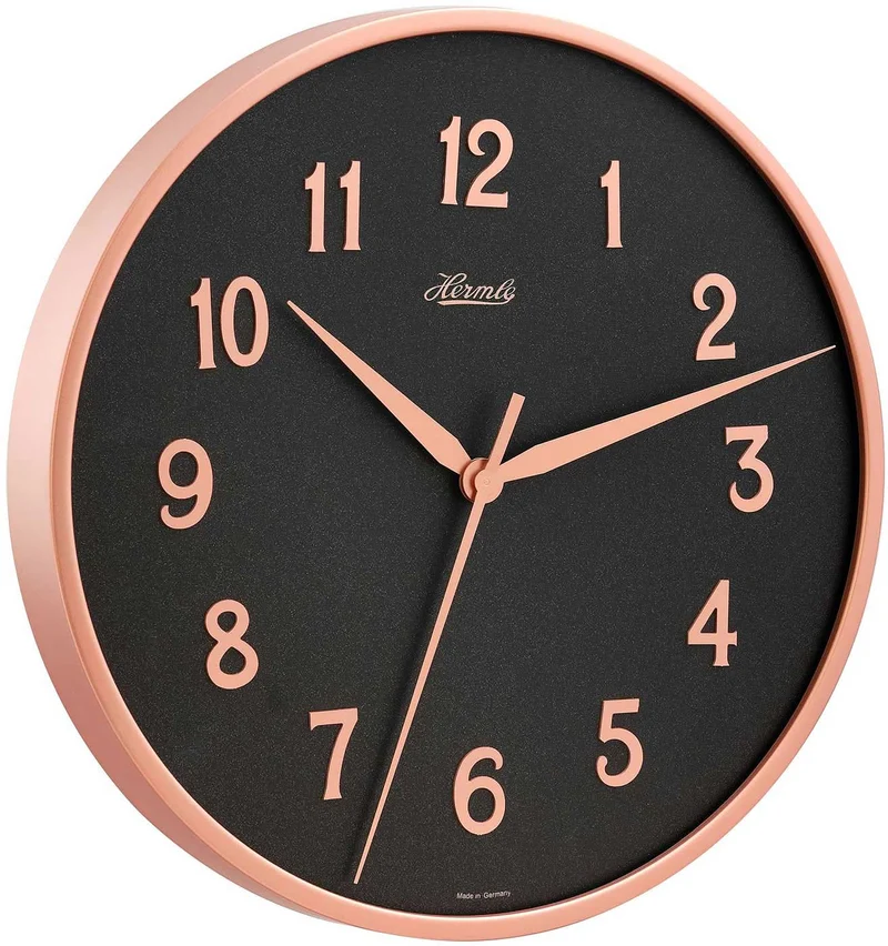 Hermle Wanduhr 40 cm Ø Metall • Modern • Leises Uhrwerk